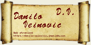 Danilo Veinović vizit kartica